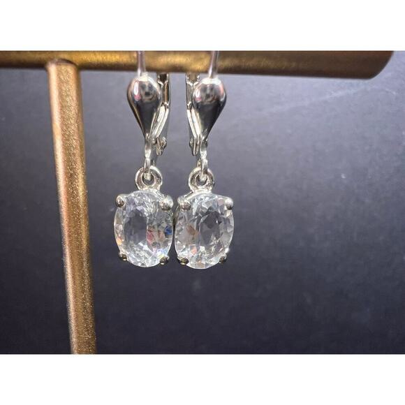 NEW petalite sterling silver lever back earrings - Picture 5 of 12